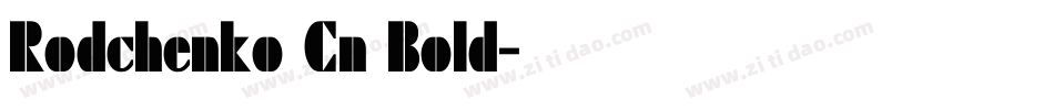 Rodchenko Cn Bold字体转换